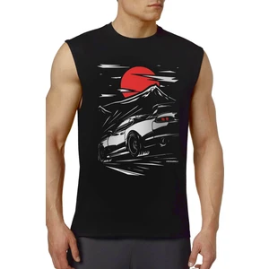 Tokyo Drift Siyah Kesik Kol | Kolsuz Erkek T-Shirt | Atlet