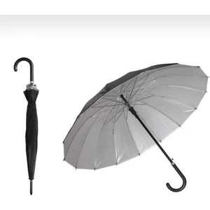 Unisex Siyah Bastonlu Şemsiye