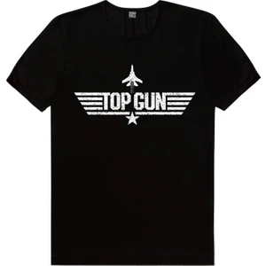 Top Gun Siyah Kısa Kollu Erkek Tişört