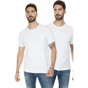 Basic Bisiklet Yaka Slim Fit 2 Pack T-Shirt Erkek T-Shirt 5722512O2