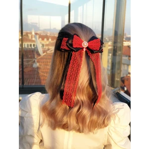 174 - Vintage Fiyonk Fular Saç Lastiği