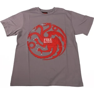 Bunlardan İstiyorum Game Of Thrones Targaryen Symbol Tişört Gri