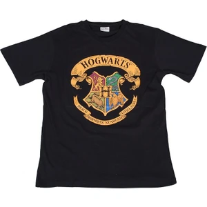 Bunlardan İstiyorum Harry Potter Hogwarts Tişört Siyah
