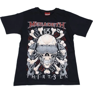 Bunlardan İstiyorum Megadeth THIRT3EN Tişört Siyah
