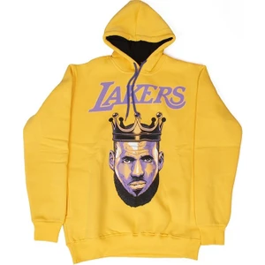 Bunlardan İstiyorum Nba Lakers Lebron James Kapüşonlu Sweatshirt Sarı