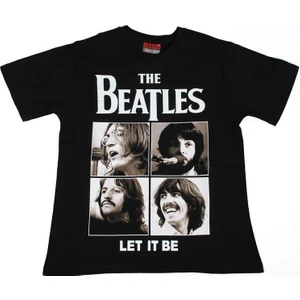 Bunlardan İstiyorum The Beatles Let It Be Tişört Siyah