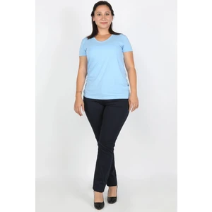 Büyük Beden Gabardin Kadın Pantolon Lacivert