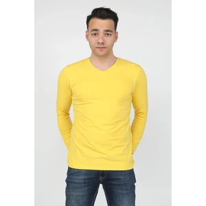 Erkek Süprem Uzun Kollu T-Shirt Sarı