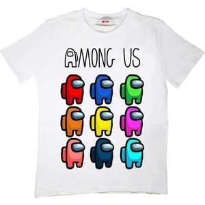Among Us Çocuk Tişört Beyaz Unisex