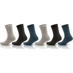 Norveç Tipi Havlulu Yünlü Kışlık Soft Termal Çorap 6 Çift 2038