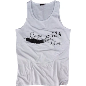 Stonedfame Carpe Diem Baskılı Sıfır Kol T-Shirt