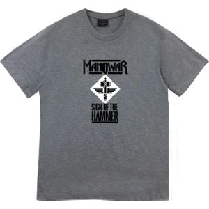 Stonedfame Manowar Baskılı T-Shirt