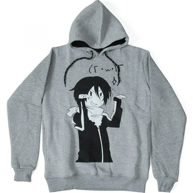 Noragami Yato Hoodie Kapu onlu Sweatshirt Gri Fiyat