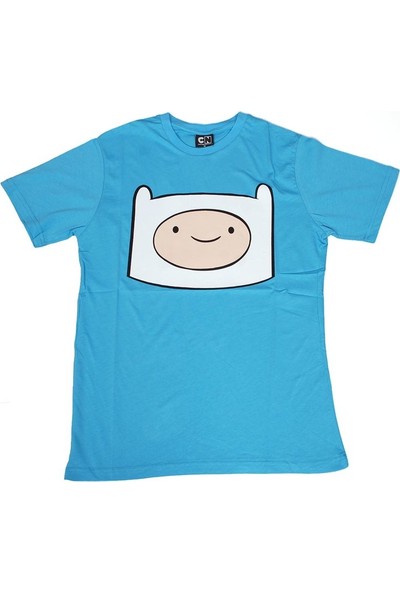 Adventure Time Finn The Human Tişört Mavi