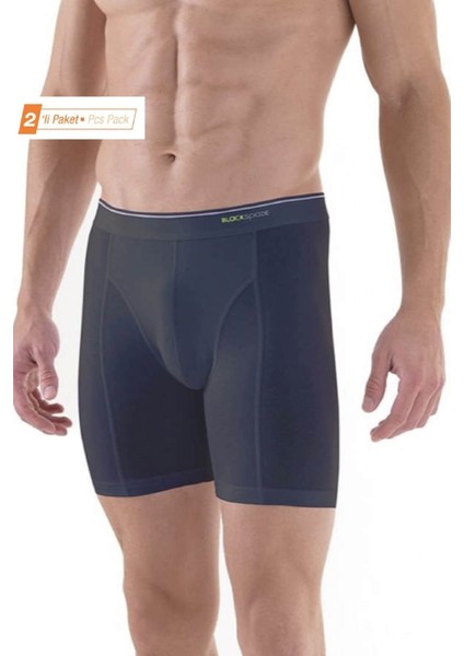 2'li Paket %92 Pamuk Uzun Erkek Boxer