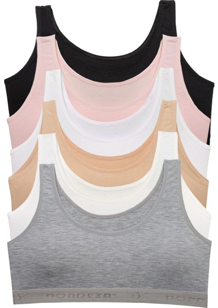 6'lı Genç Kız Pedli Kalın Askı Düz Alıştırma İlk Sütyen modelleri