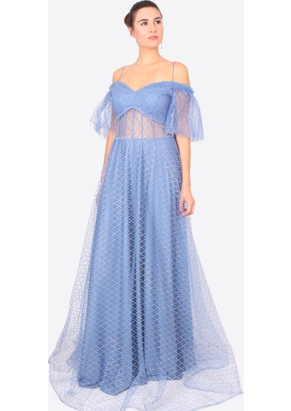 Fashion Abiye Elbise Indigo