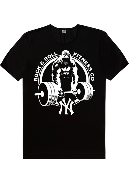 Gorilla Gym Siyah Kısa Kollu Erkek Tişört