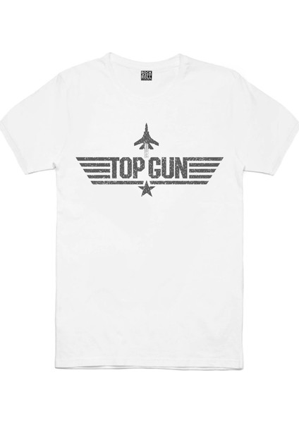 Top Gun Beyaz Kısa Kollu Erkek Tişört