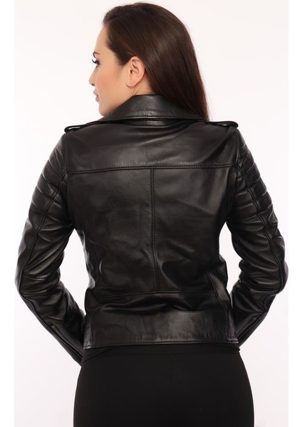 Deri Daisy Siyah Kadın Deri Ceket fırsatları