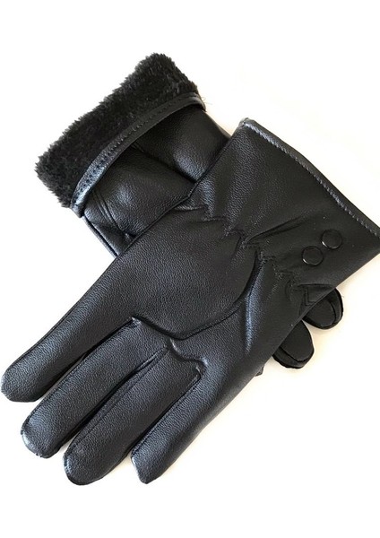 Erkek Suni Deri Eldiven Dokunmatik Ekran Uyumlu MG1810NY
