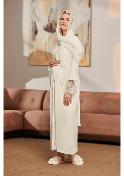 1924 Şal Hediyeli Lohusa Pijama, Gecelik, Sabahlık Set