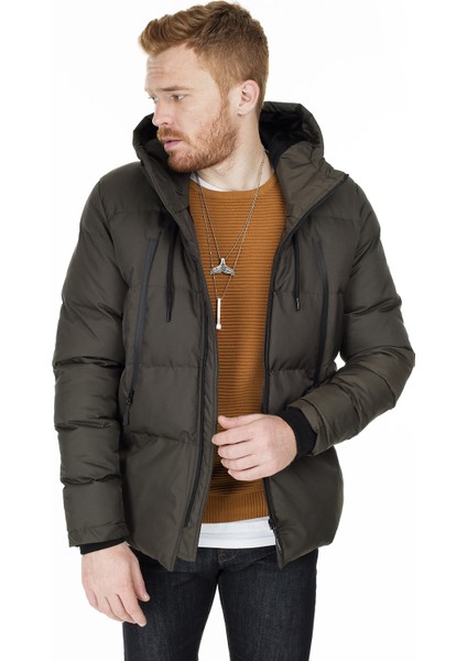 Kapüşonlu Suya ve Rüzgara Dayanıklı Soğuk Geçirmez Slim Fit Mont Erkek MONT 5717101 modelleri