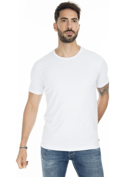 Basic Bisiklet Yaka Slim Fit 2 Pack T-Shirt Erkek T-Shirt 5722512O2