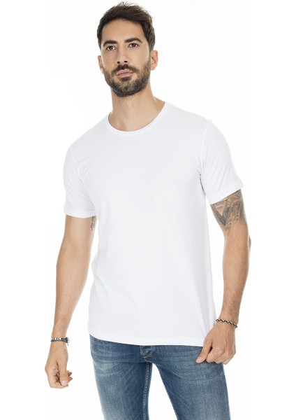 Basic Bisiklet Yaka Slim Fit 2 Pack T-Shirt Erkek T-Shirt 5722512O2