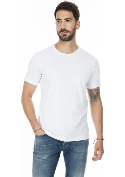 Basic Bisiklet Yaka Slim Fit 2 Pack T-Shirt Erkek T-Shirt 5722512O2