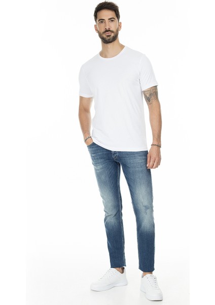 Basic Bisiklet Yaka Slim Fit 2 Pack T-Shirt Erkek T-Shirt 5722512O2