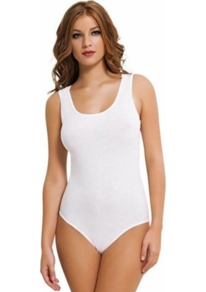 6002 3'lü Paket Geniş Askı Çıtçıtlı Body Beyaz