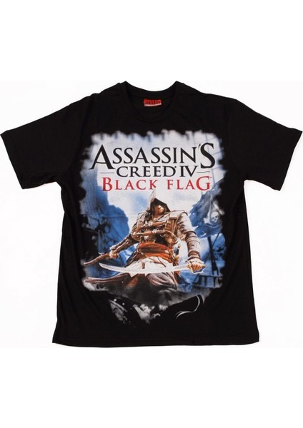 Assasins Creed Black Flag No:1 Tişört Siyah