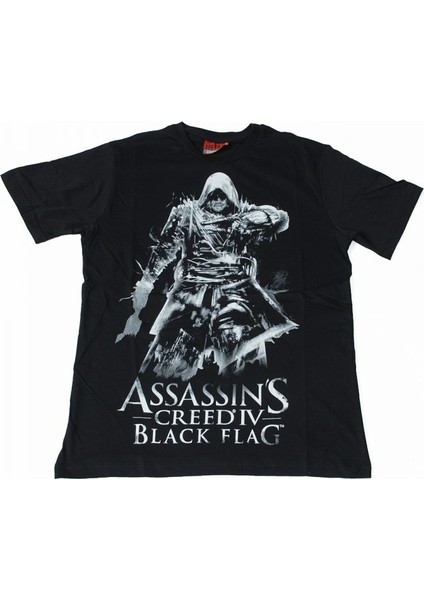 Assasins Creed Black Flag Tişört Siyah
