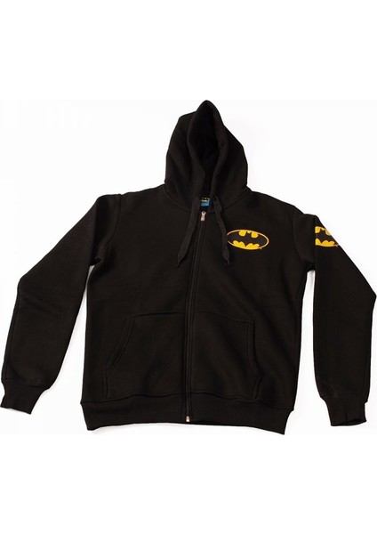 Batman No:1 Kapüşonlu Sweatshirt Hoodie Siyah