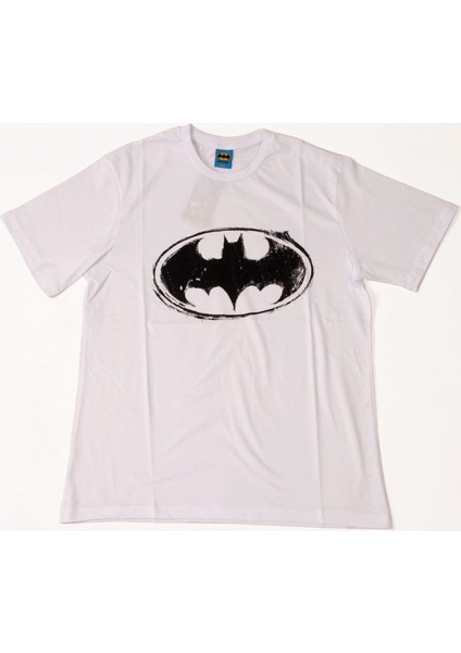 Batman Vintage Logo Tişört Beyaz