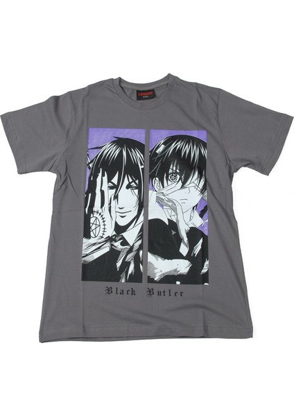 Black Butler Sides Tişört Gri