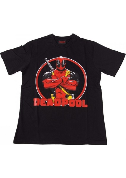 Deadpool No:8 Tişört Siyah