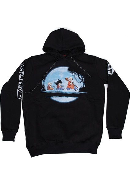 Dragon Ball Z Kapüşonlu Sweatshirt Hoodie Siyah