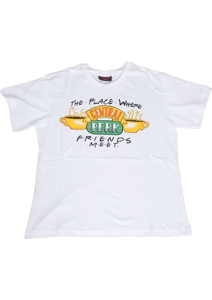 Friends Central Perk Tişört Beyaz