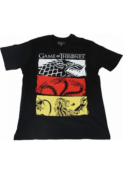 Game Of Thrones House Crest Tişört Siyah