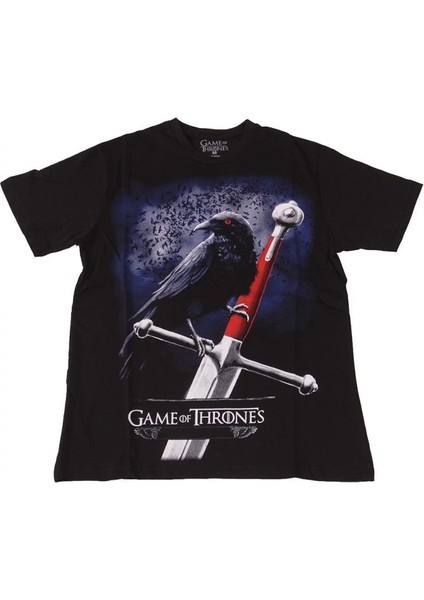 Game Of Thrones The Crow Tişört Siyah