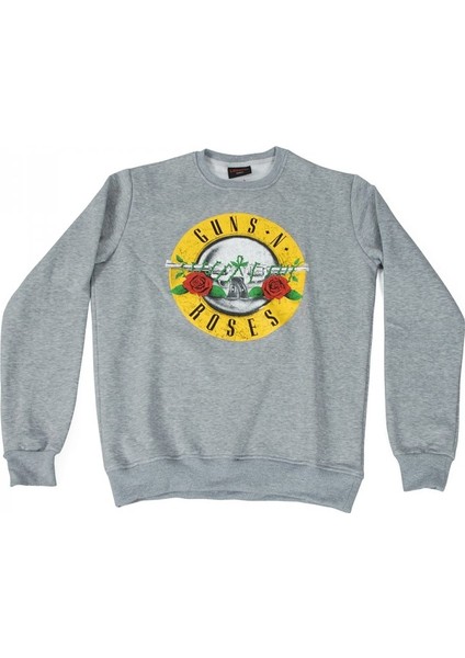 Guns N' Roses Logo Sweatshirt Gri