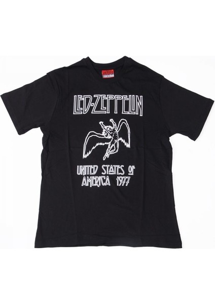 LED Zeppelin No:1 Tişört Siyah