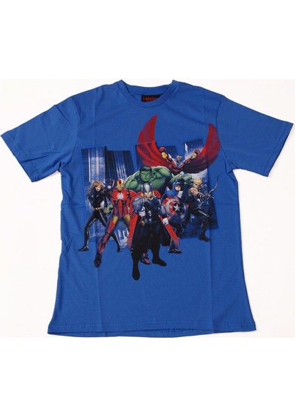 Marvel Heroes No: 1 Tişört Mavi