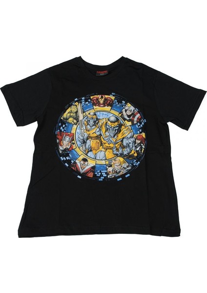 Marvel The Avengers Vs Chitauri Tişört Siyah