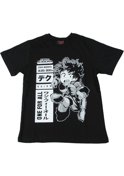 My Hero Academia One For All Tişört Siyah