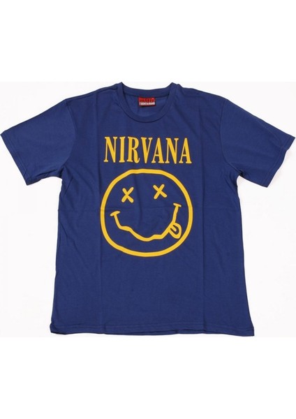 Nirvana Smiley Tişört Mavi