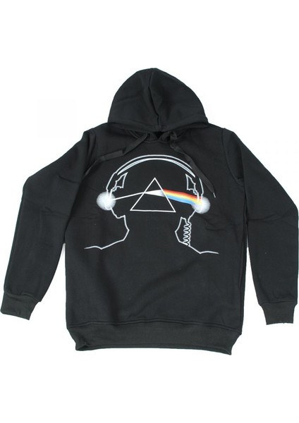 Pink Floyd Dark Side Of The Moon Kapüşonlulu Sweatshirt Siyah