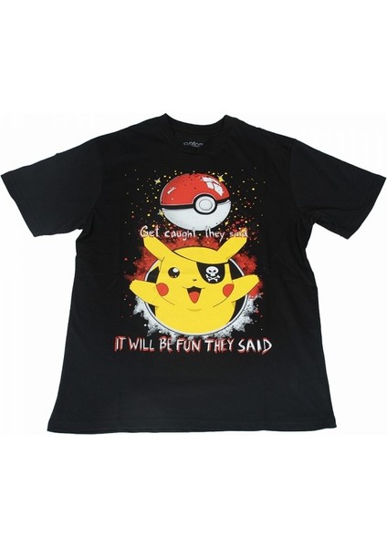 Pokemon It Will Be Fun Tişört Siyah